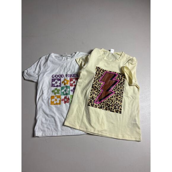 Girls Sz 6/7 Lot of 17 Short Sleeve Shirts Cat & Jack & More Graphic Tees - Picture 9 of 10